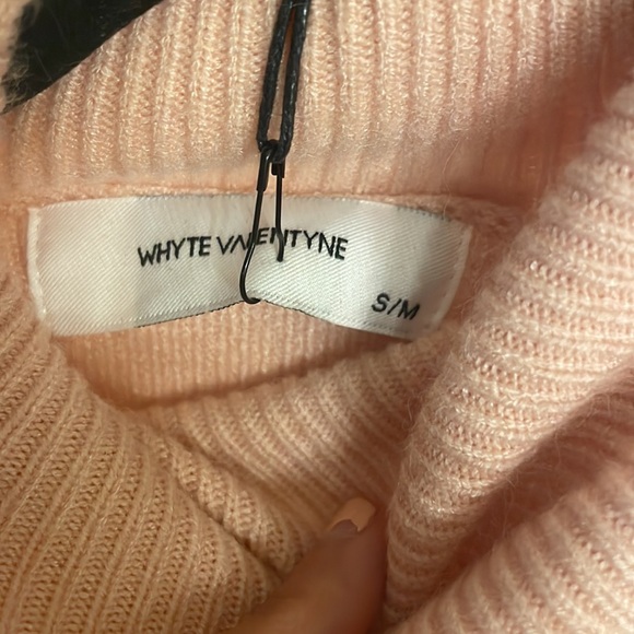 NEW Light Pink Turtleneck Sweater with sleeve accent - Picture 2 of 5